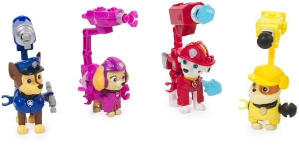 Figura de Juguete PAW PATROL: La película Mighty Cinematográfica con Mochila y Proyectiles Embalaje Deteriorado Supply