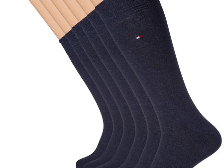 Talla: 39-42 - Calcetines Tommy Hilfiger CLSSC Sock, Azul (Jeans) (Pack de 3) para Hombre Embalaje Deteriorado Online Hot Sale