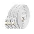 Cable Ethernet Cat8 de 1,5m (3 Piezas), 40Gbps 2000MHz Cat 8 Cable de Red Plano RJ45 LAN Internet, Compatible con Router Switch Laptop PS5 TV - 5x 1,5m Blanco Embalaje Deteriorado Fashion