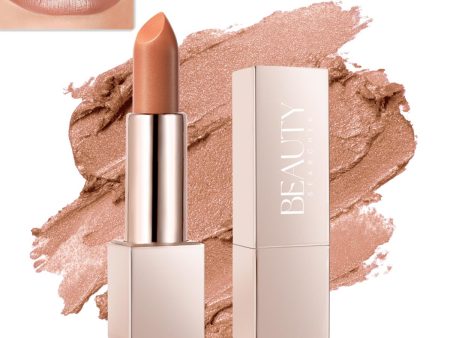 Barra de Labios Brillo Metálico Beauty Searcher, Color de Labios de Alto Impacto con Fórmula Cremosa Hidratante, Barra de Labios de Cobertura Total con Acabado Mate (04# Oro desnudo) Embalaje Deteriorado Hot on Sale