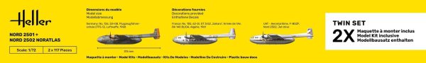 Heller Maquettes avions: Starter Kit: Nord 2501 et Nord 2502  NORATLAS Twinset  Online now